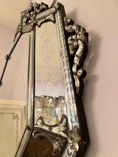 Antique 19th Century Venetian Glass Mirror