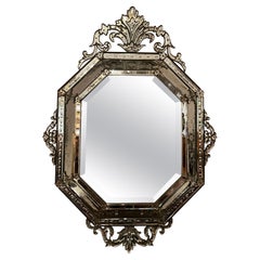 Antique Mirror in vetro veneziano del XIX secolo