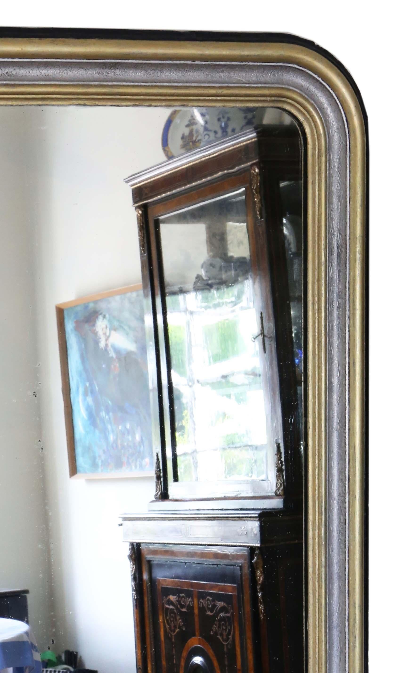 Antique 19th Century Very Large Quality Floor Wall Overmantle Mirror In Good Condition For Sale In Wisbech, Cambridgeshire