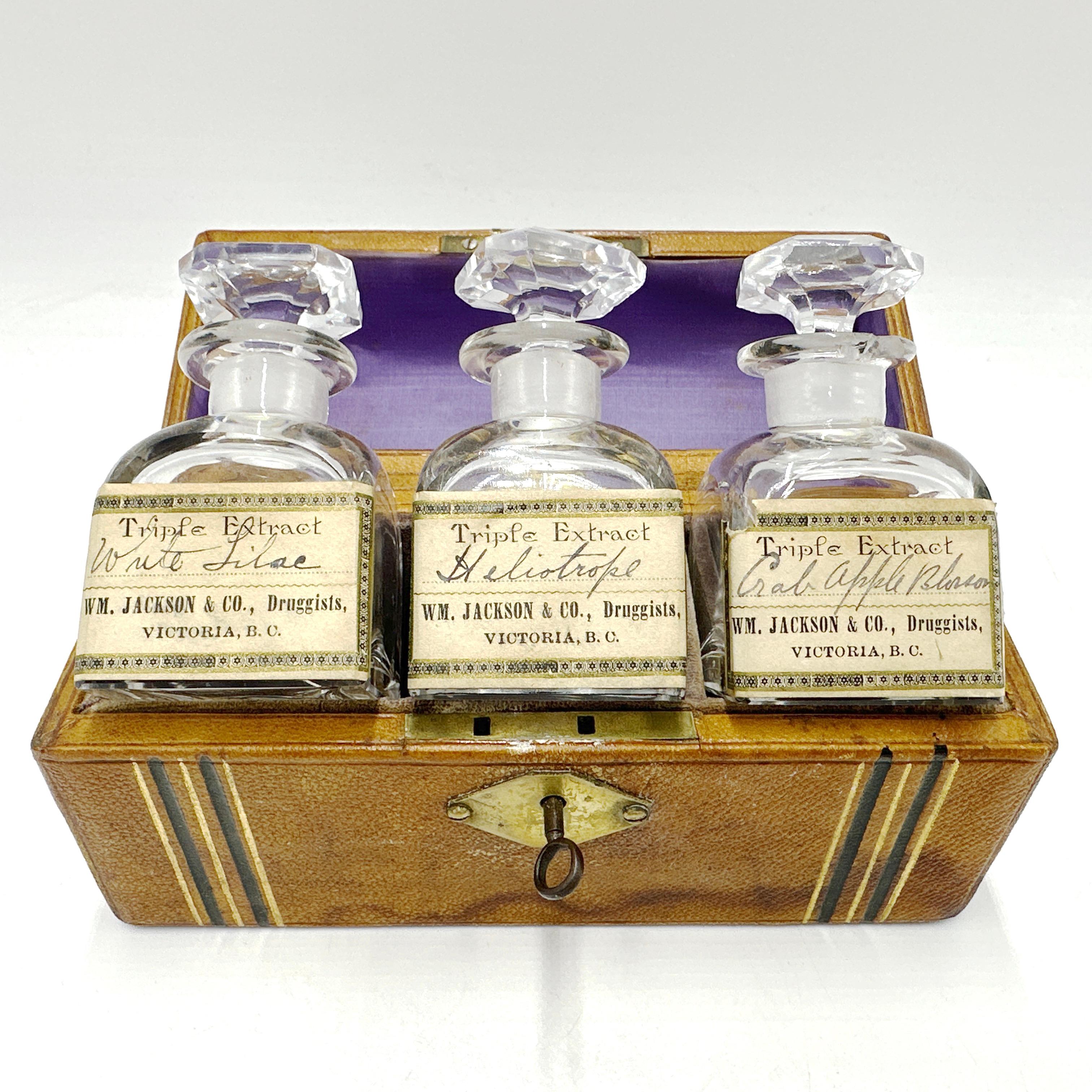Antique 19th Century Victoria BC Take Home Apothecary Jar Set 9