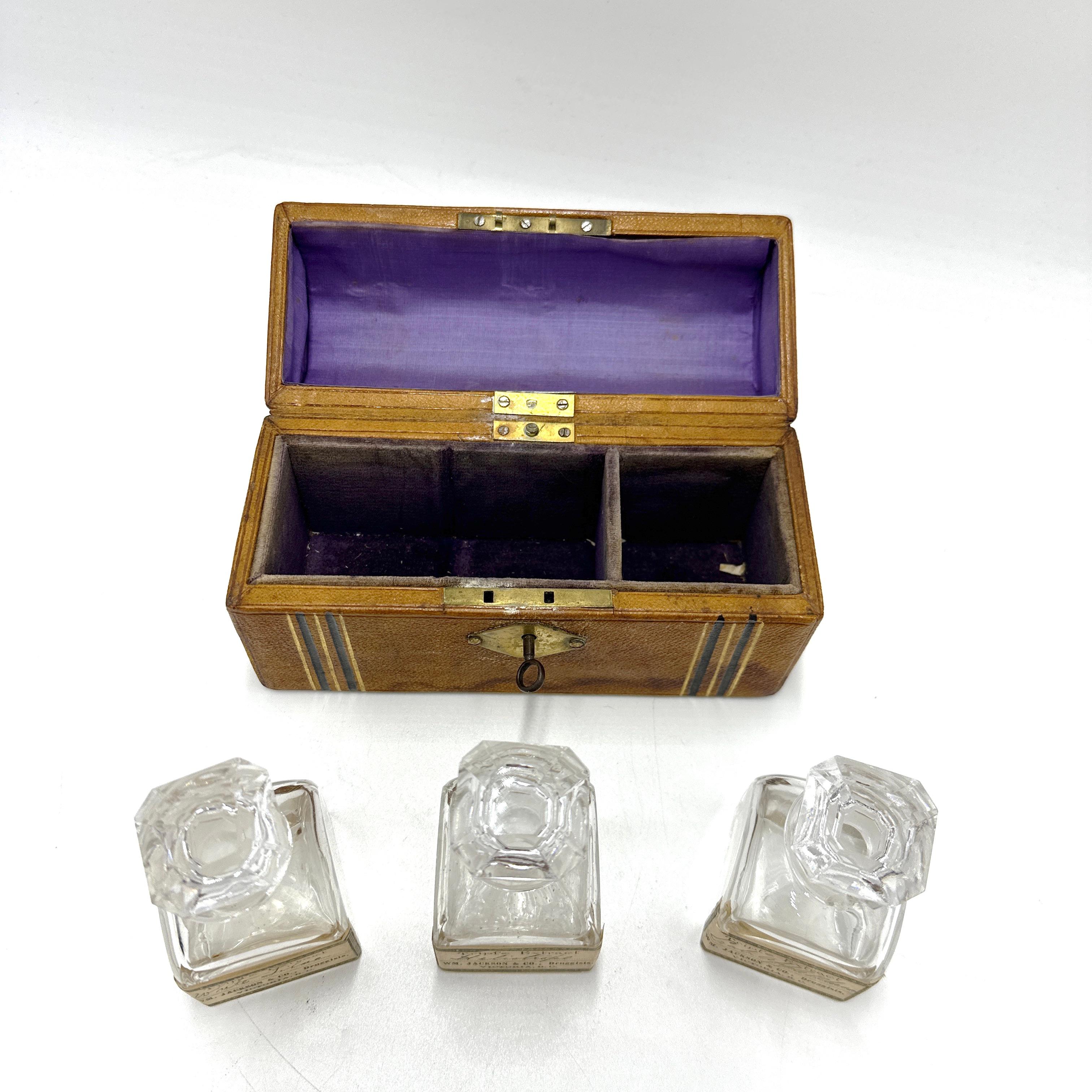 Fin du XIXe siècle Set de bocaux d'apothicaire à emporter, Antiquité 19ème siècle Victoria BC en vente