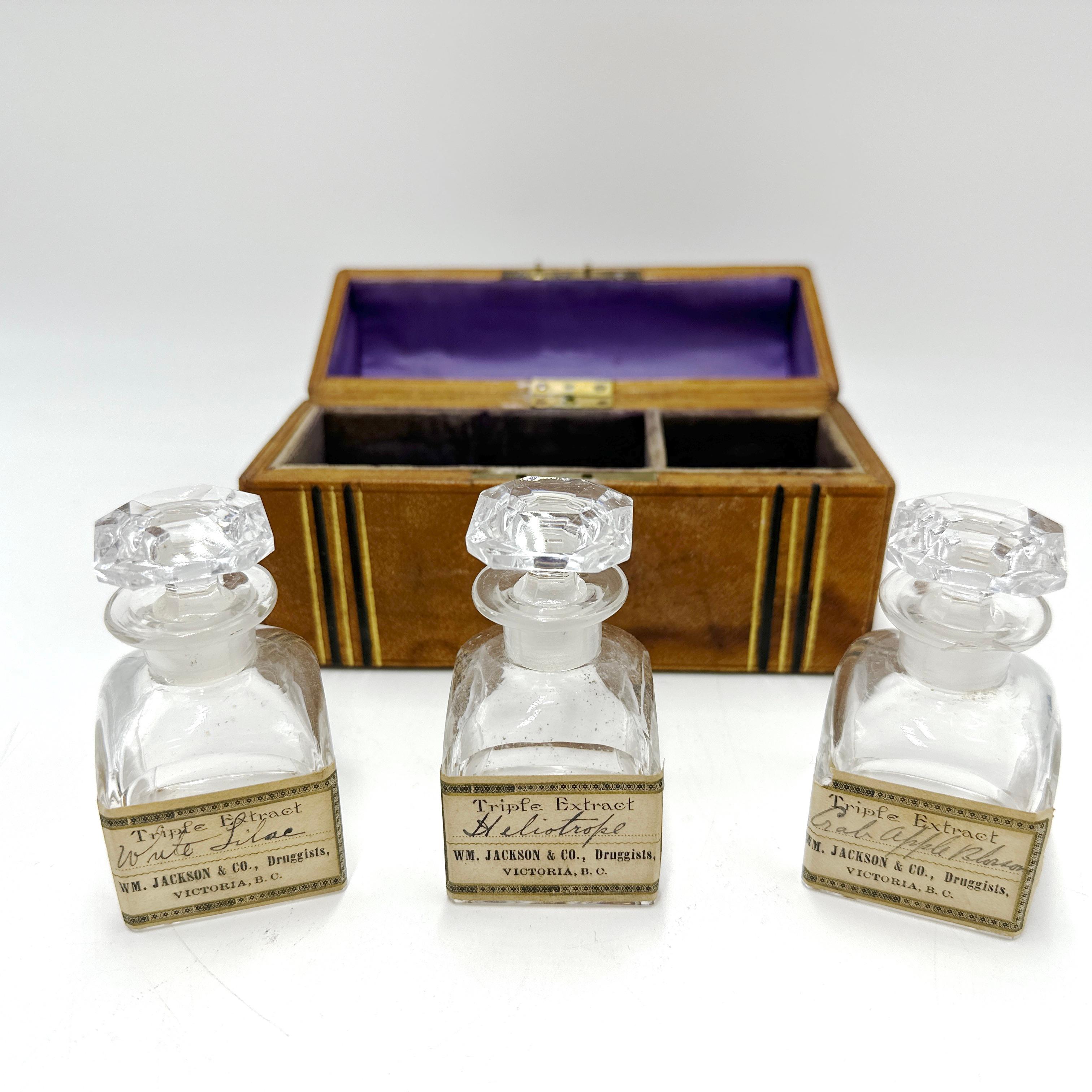Antique 19th Century Victoria BC Take Home Apothecary Jar Set 4