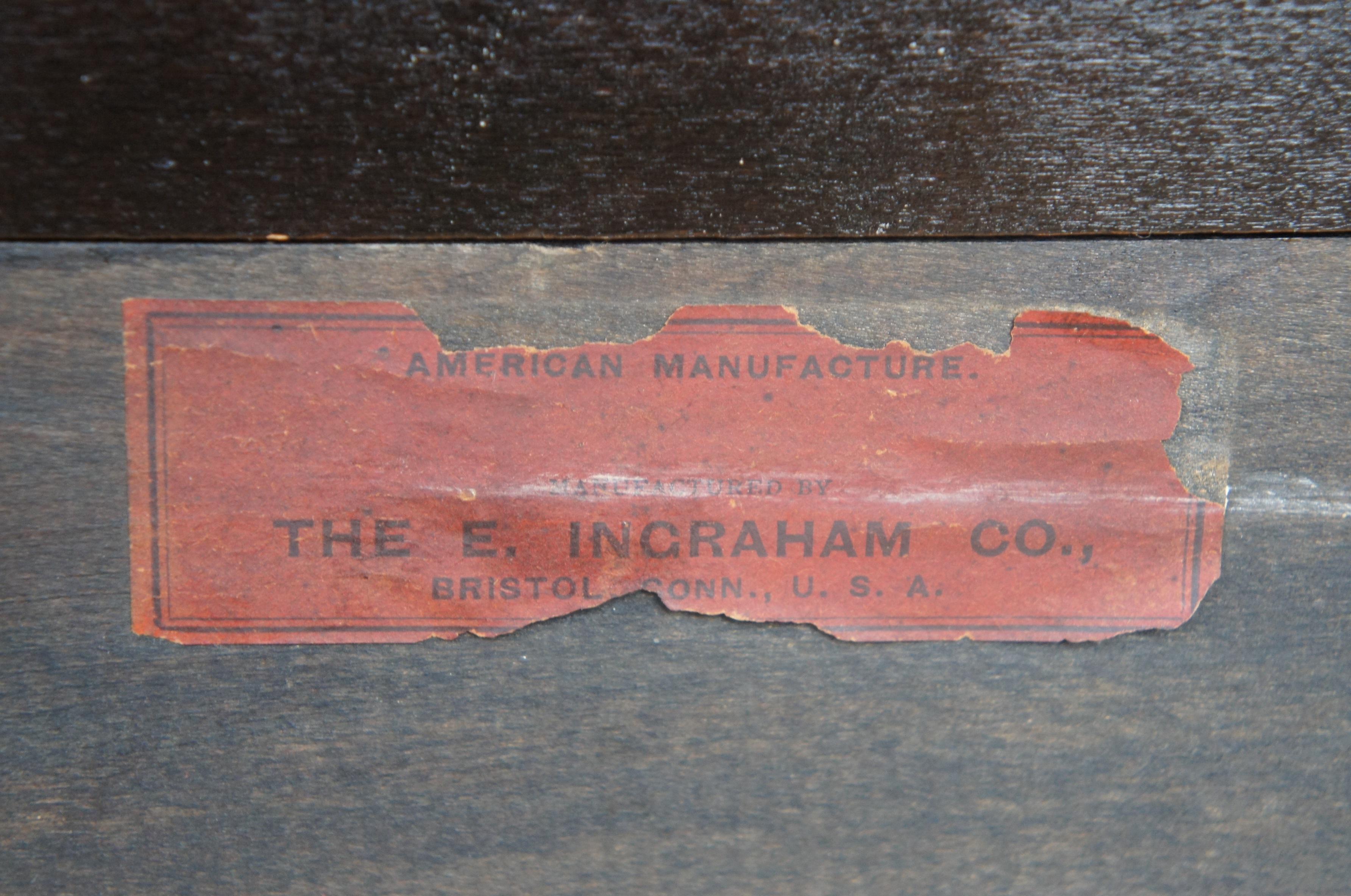 Antique 19th Century Victorian 8 Day Ingraham Pillar Mantel Shelf Clock 1