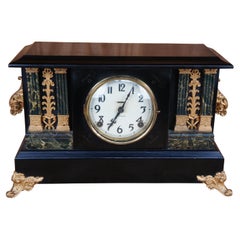 Antique 19th Century Victorian 8 Day Ingraham Pillar Mantel Shelf Clock