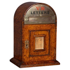 Antike viktorianische Postkasten aus Messing und Eiche aus dem 19. Jahrhundert, Grand Estate, um 1890