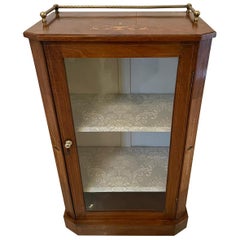 Antique 19th Century Victorian Burr Walnut Inlaid Music Cabinet