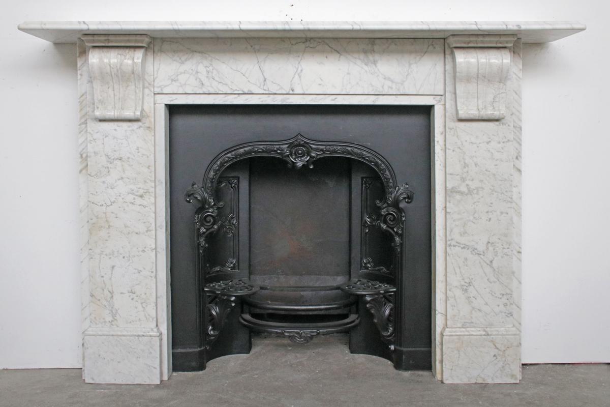 antique victorian marble fireplace