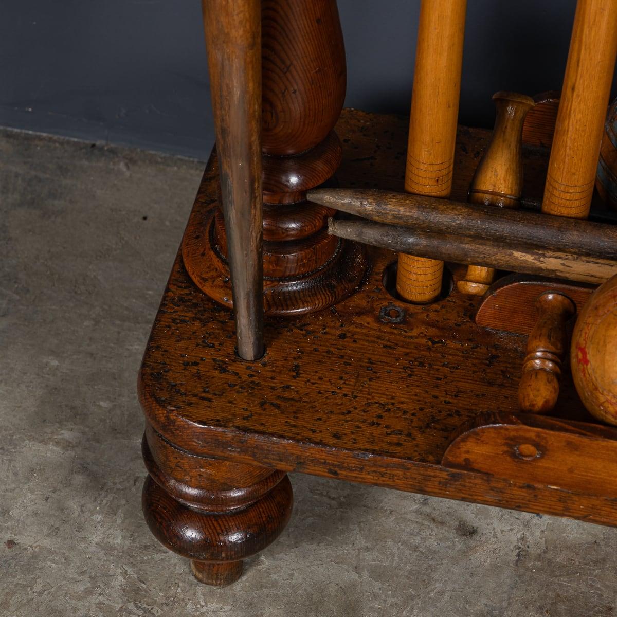 Antique 19th Century Victorian Croquet Set On Stand, Cassiobury c.1880 1