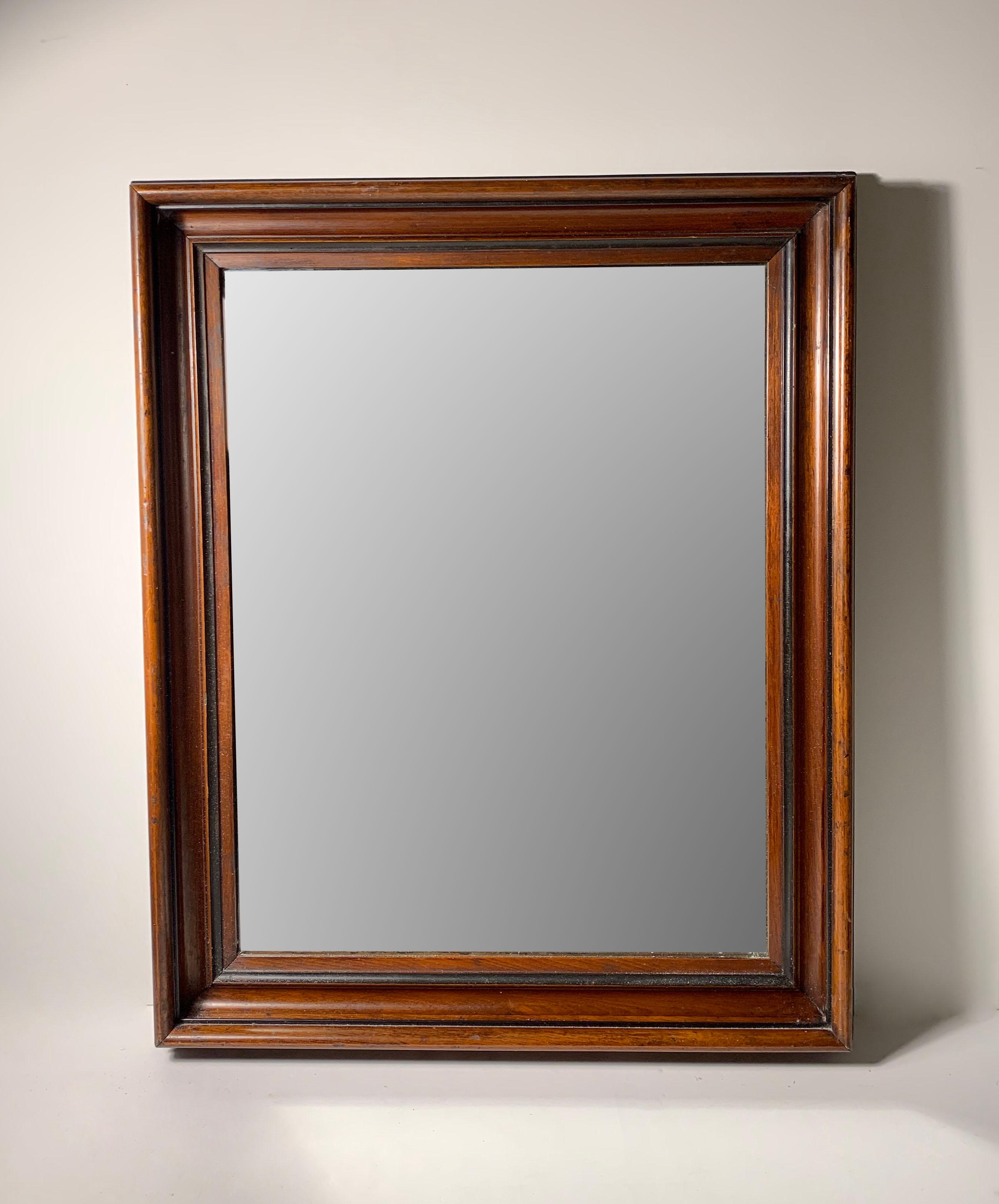 Antique 19th century Victorian Ebonized banding mirror / frame

This Frame is already set up as a Mirror. Glass mirror is in nice condition.