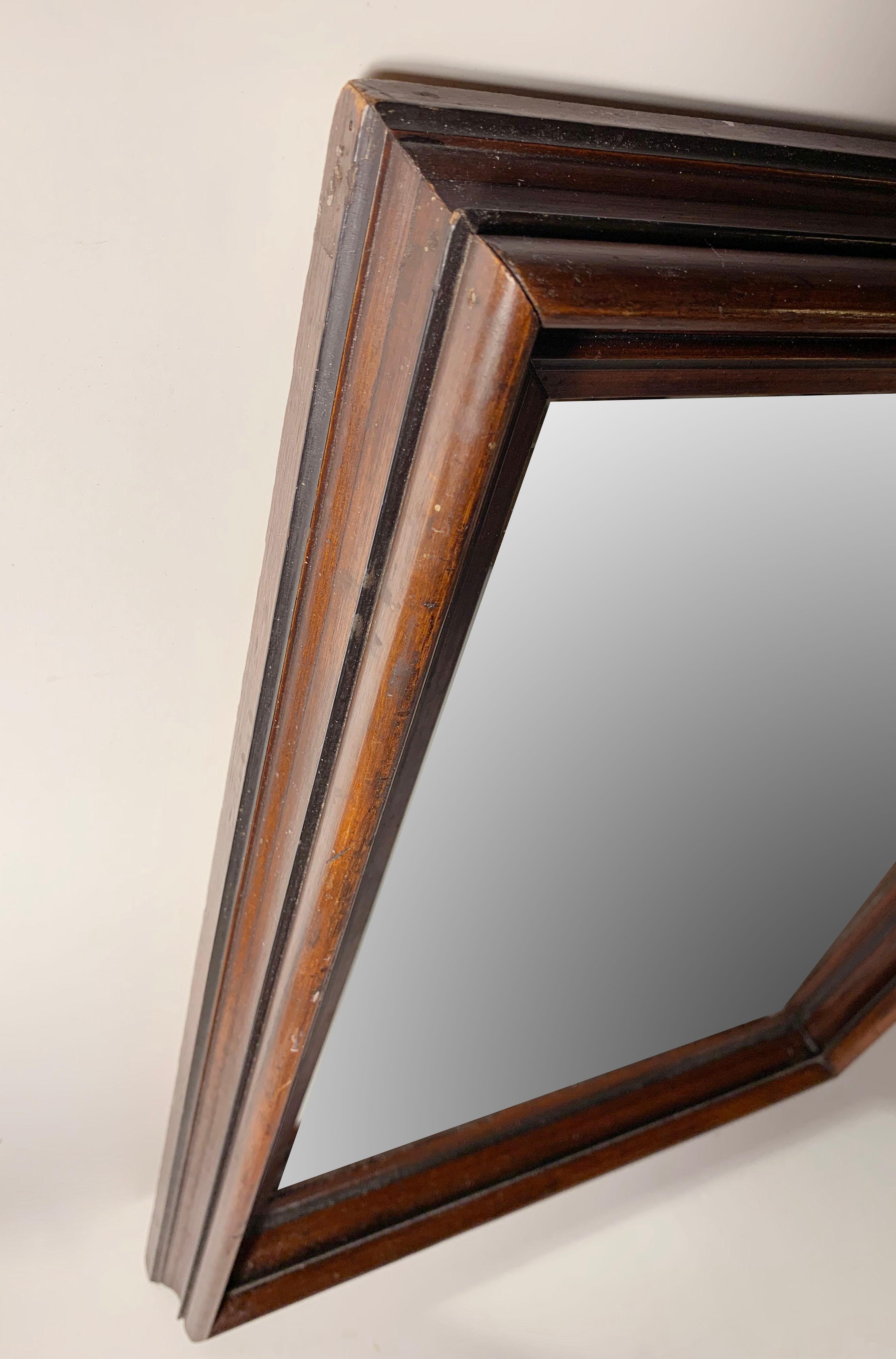Antique 19th Century Victorian Ebonized Banding Mirror / Frame For Sale 1