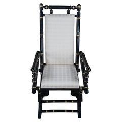 Used 19th Century Victorian Ebonized Platform Rocker Rocking Chair Regency