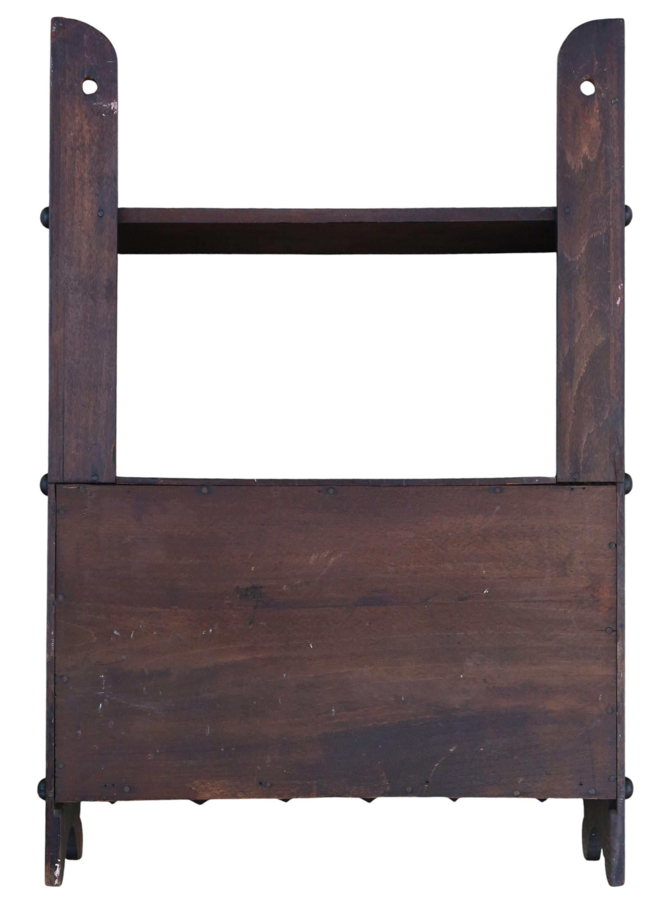 Antiker viktorianischer Wandschrank aus Eiche und Buche aus dem 19. (Holz) im Angebot