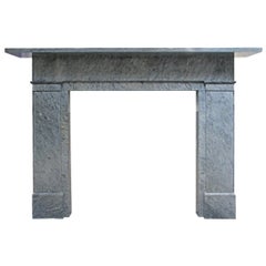 Antique 19th Century Victorian Grey Marble Fireplace Surround