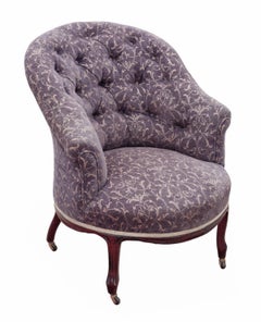 Antique 19th Century Victorian Ladies Tub Bedroom Chair – Fine Quality