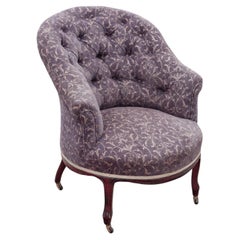 Antique 19th Century Victorian Ladies Tub Bedroom Chair – Fine Quality