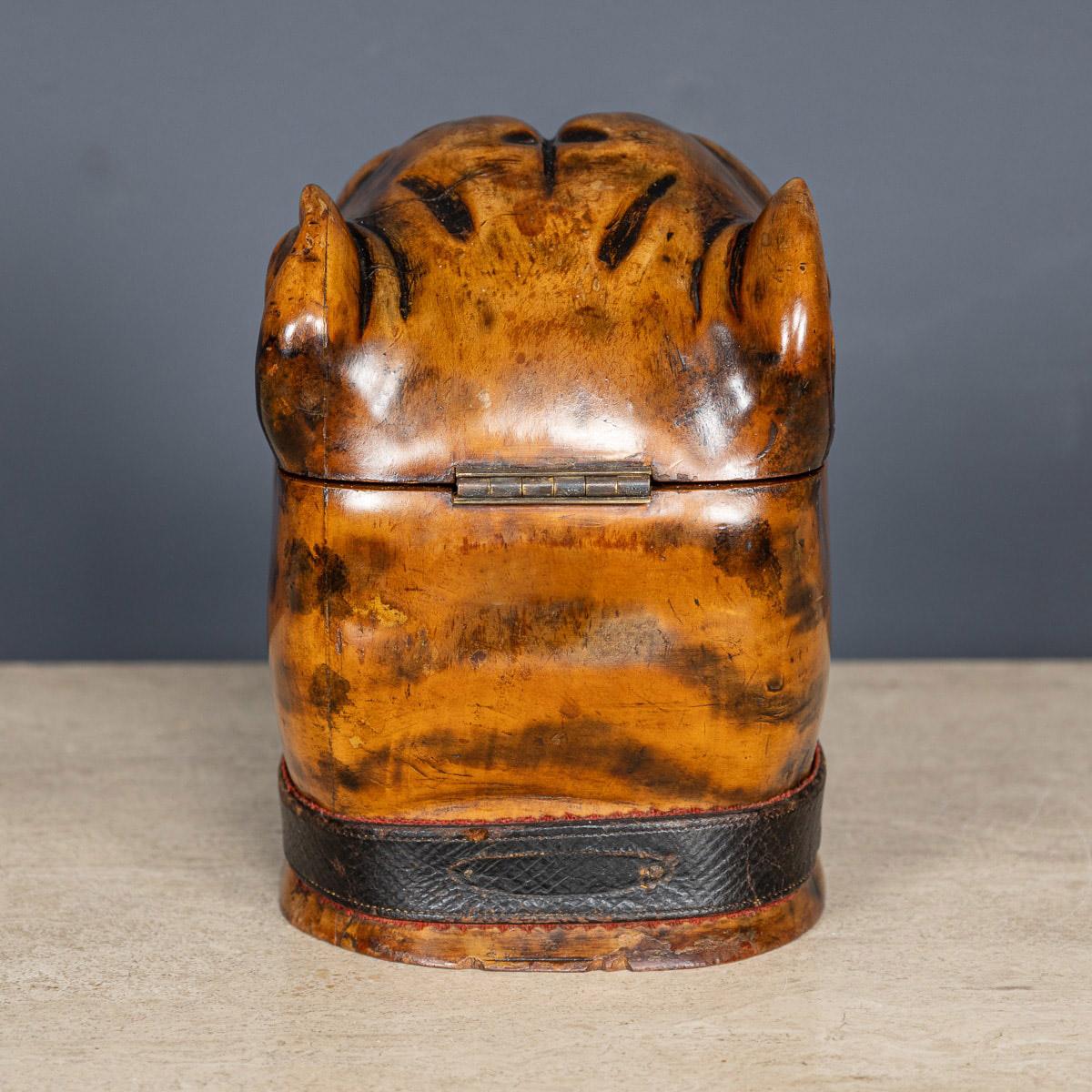 Late 19th Century Antique 19th Century Victorian Lignum Vitae Bulldog Tobacco Jar c.1890 For Sale
