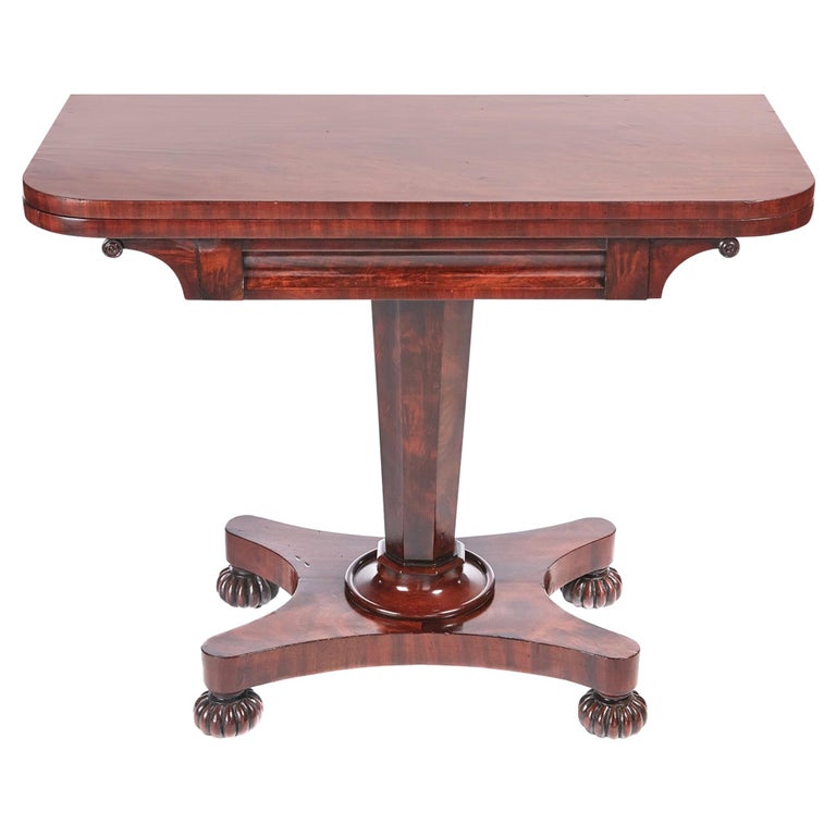 Antique 19th Century Victorian Mahogany Card Table For Sale at 1stDibs