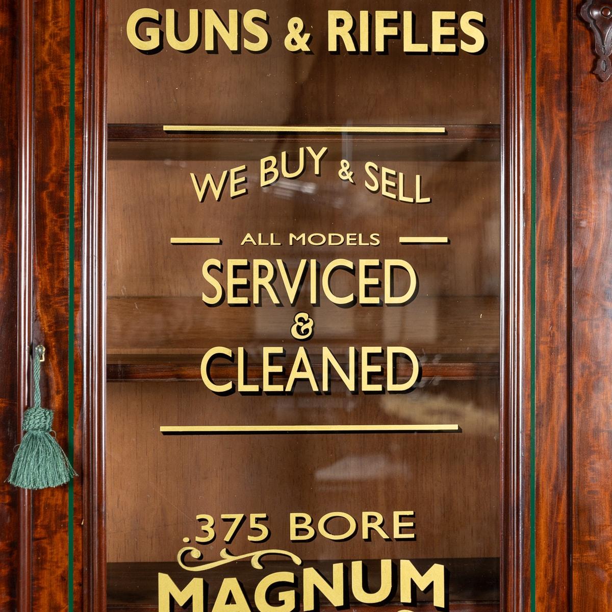 Antique 19th Century Victorian Mahogany Gun Shop Display Cabinet c.1880 For Sale 3