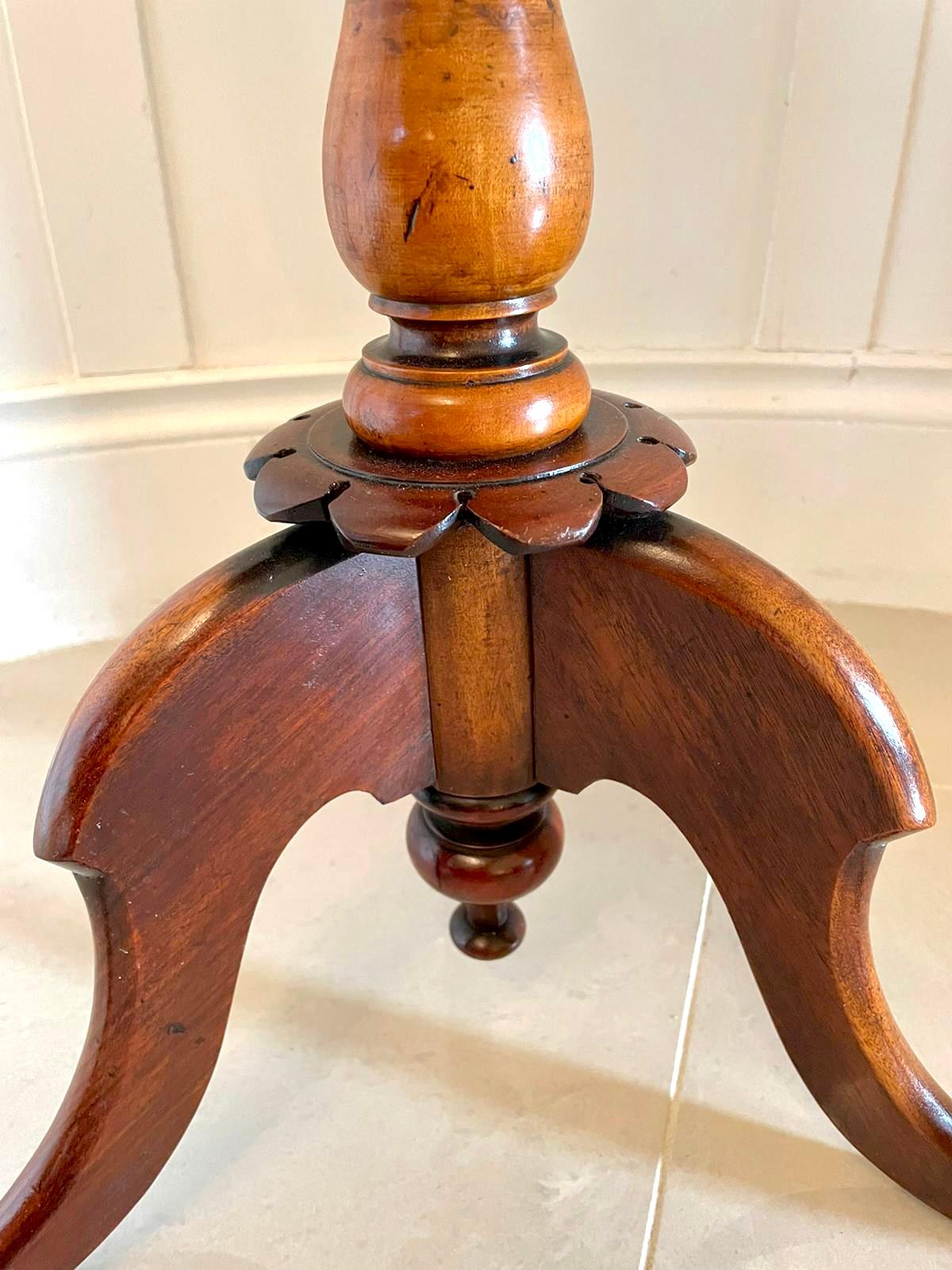 Antique 19th Century Victorian Mahogany Round Lamp Table 1