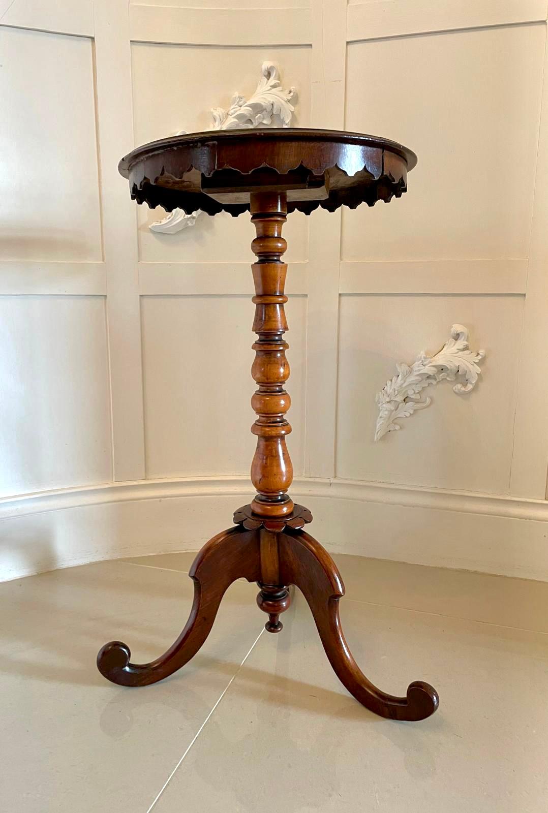 Antique 19th Century Victorian Mahogany Round Lamp Table 2