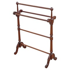 Antique 19th Century Victorian Mahogany Towel Rail Stand – Fine Quality