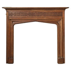 Used 19th Century Victorian Oak Fire Mantel