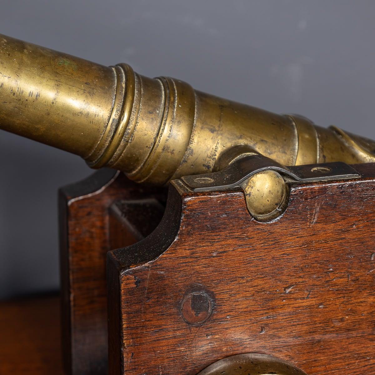 Antique 19th Century Victorian Pair Of Bronze Signal Cannons c.1890 6