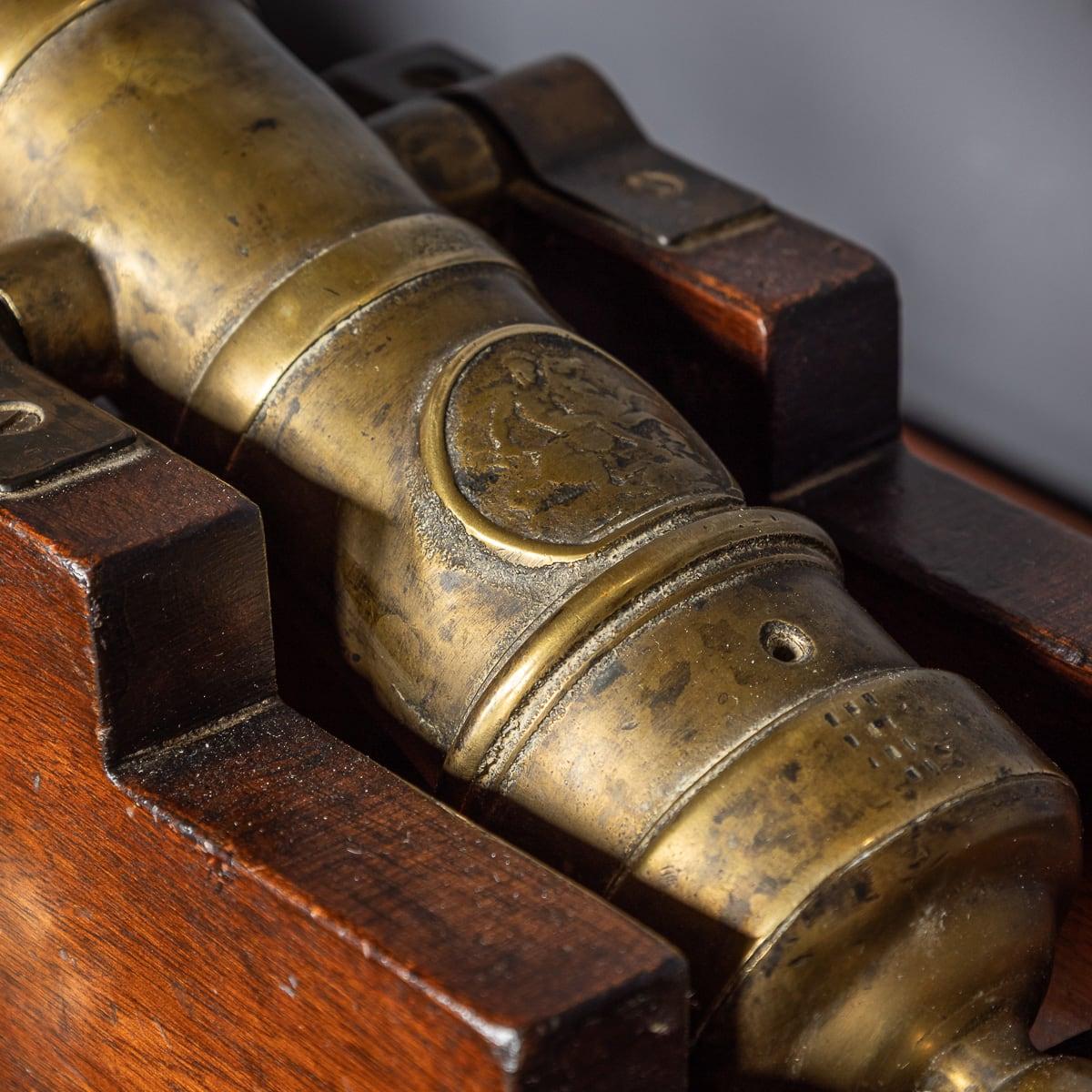 Antique 19th Century Victorian Pair Of Bronze Signal Cannons c.1890 8