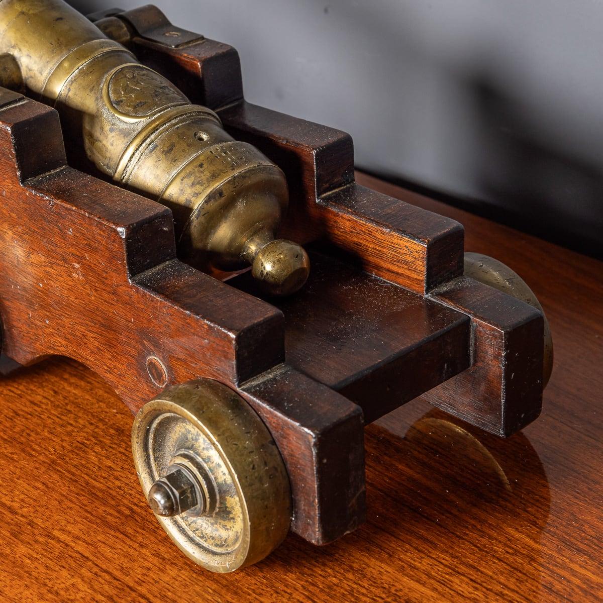 Antique 19th Century Victorian Pair Of Bronze Signal Cannons c.1890 10