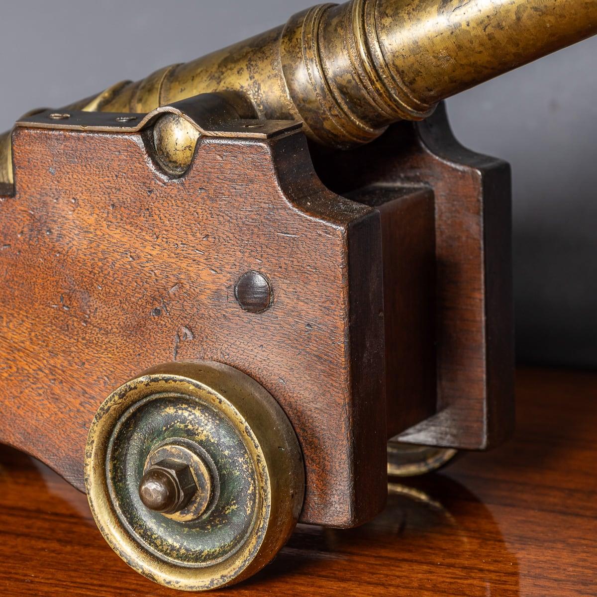 Antique 19th Century Victorian Pair Of Bronze Signal Cannons c.1890 15