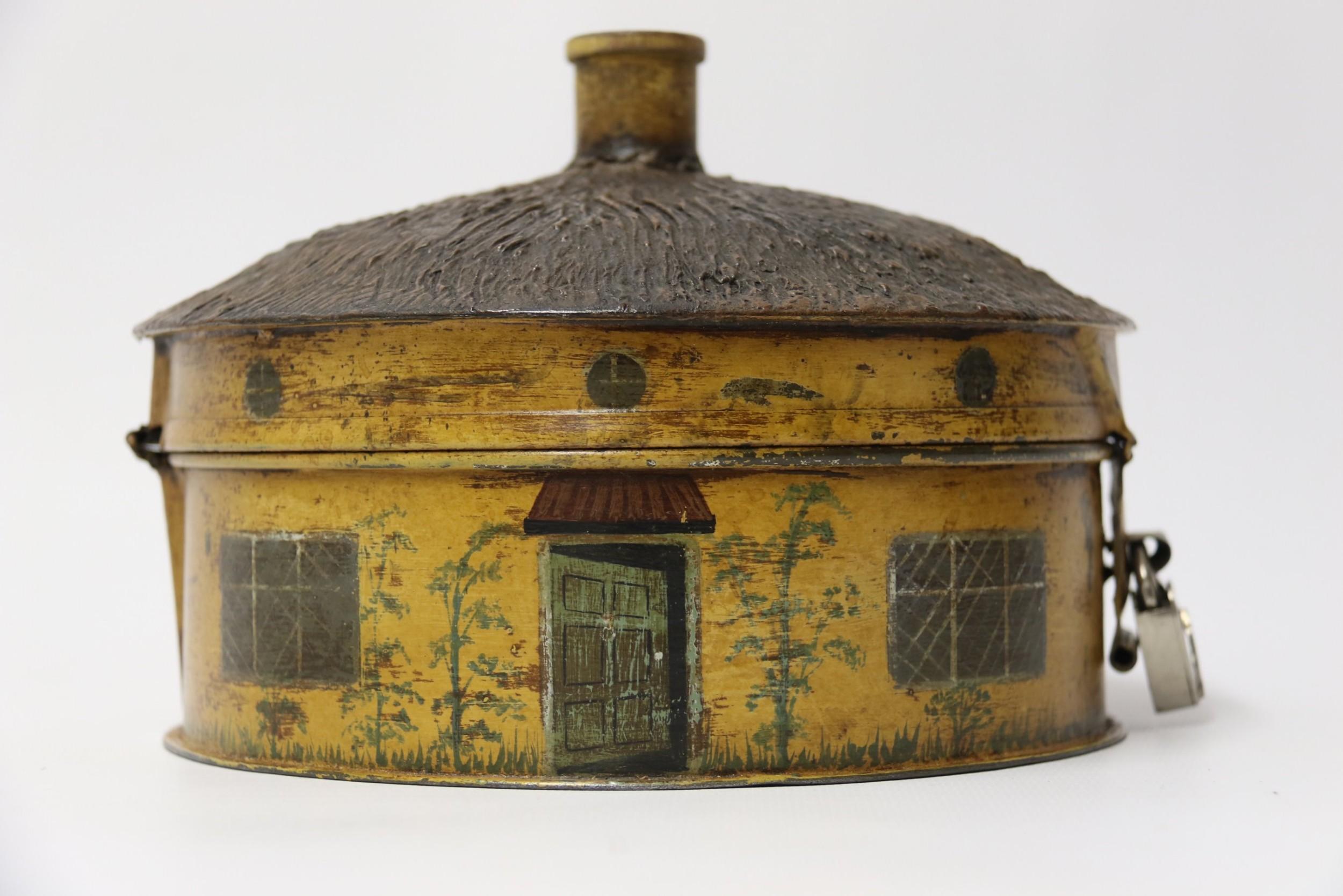 This wonderful box is made of steel, the interior is made from tin which has divisions for storing expensive spices.
The centre has the original grater for grating spices such as nutmeg and ginger. The box dates to the early Victorian period and