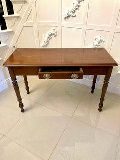 Antique 19th Century Victorian Quality Mahogany Side / Console Table
