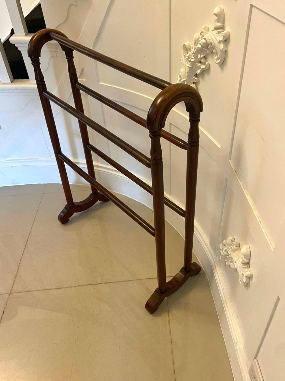 Other Antique 19th Century Victorian Quality Mahogany Towel Rail