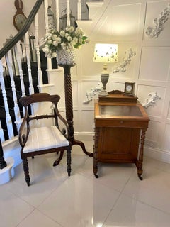 Antique 19th Century Victorian Quality Walnut Freestanding Davenport