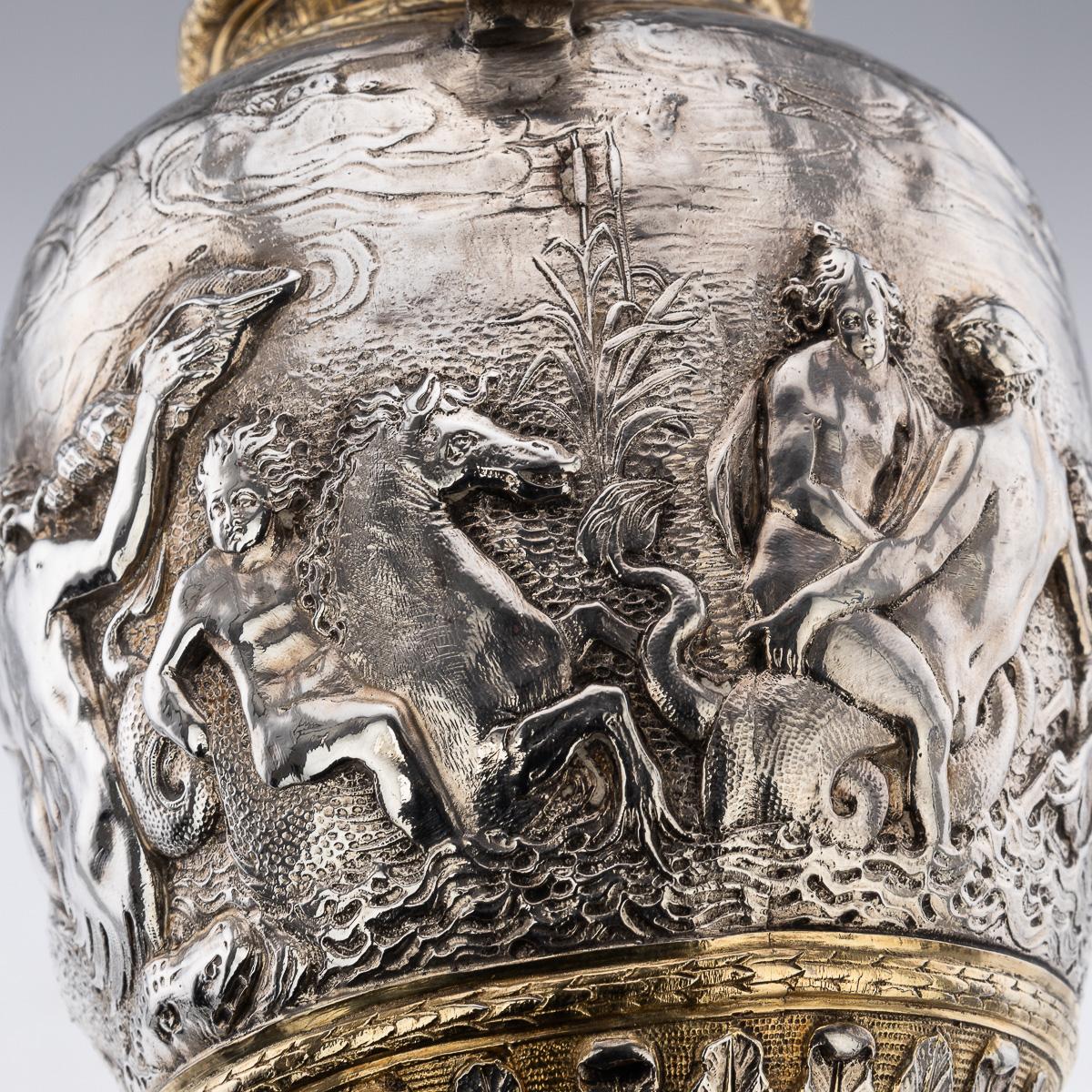 Antico calice da vino vittoriano in argento e dorato del XIX secolo, Elkington & Co. c.1870 in vendita 11