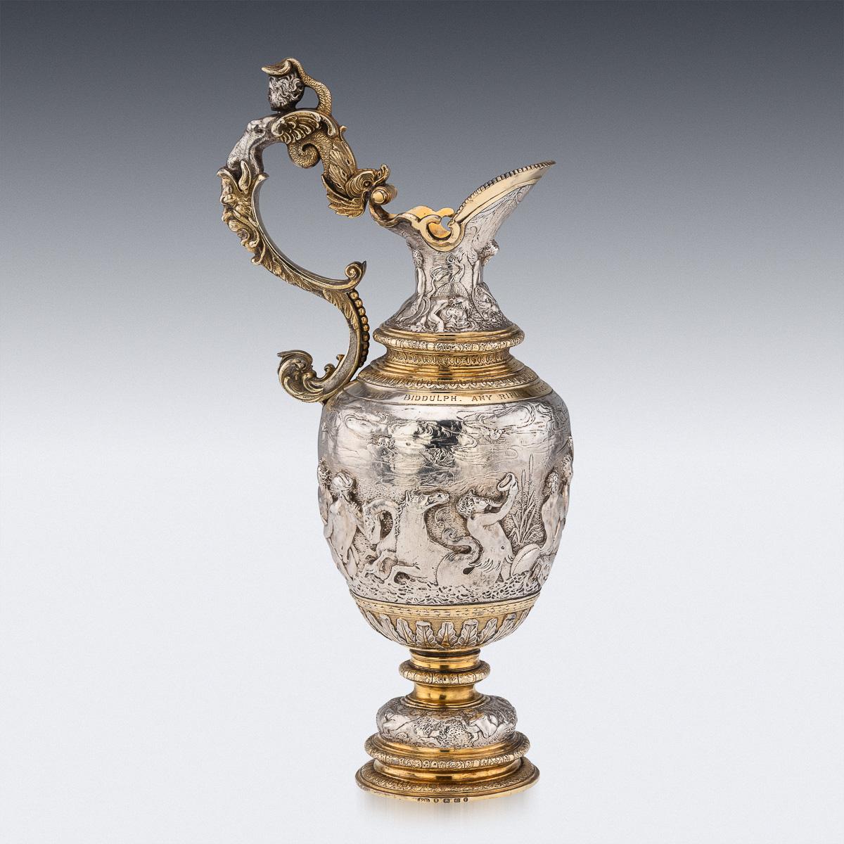 Britannico Antico calice da vino vittoriano in argento e dorato del XIX secolo, Elkington & Co. c.1870 in vendita