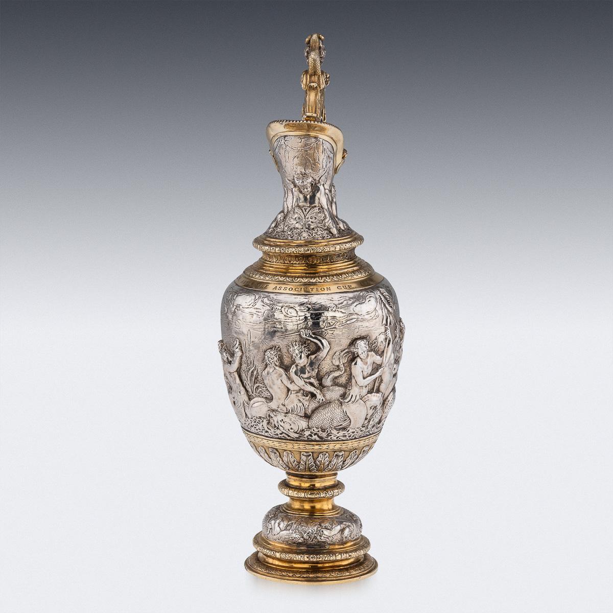 Antico calice da vino vittoriano in argento e dorato del XIX secolo, Elkington & Co. c.1870 In condizioni buone in vendita a Royal Tunbridge Wells, Kent