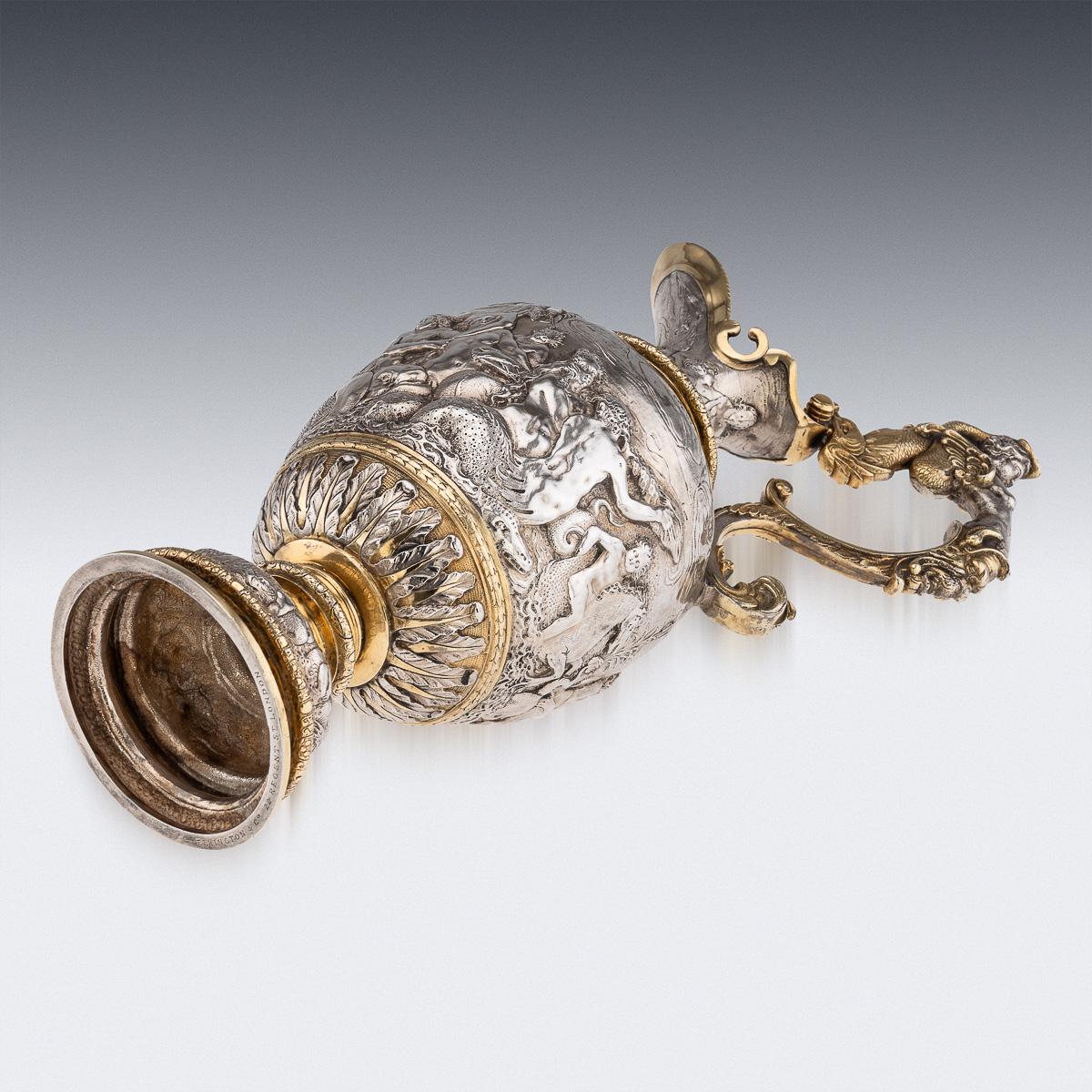 Argento Antico calice da vino vittoriano in argento e dorato del XIX secolo, Elkington & Co. c.1870 in vendita