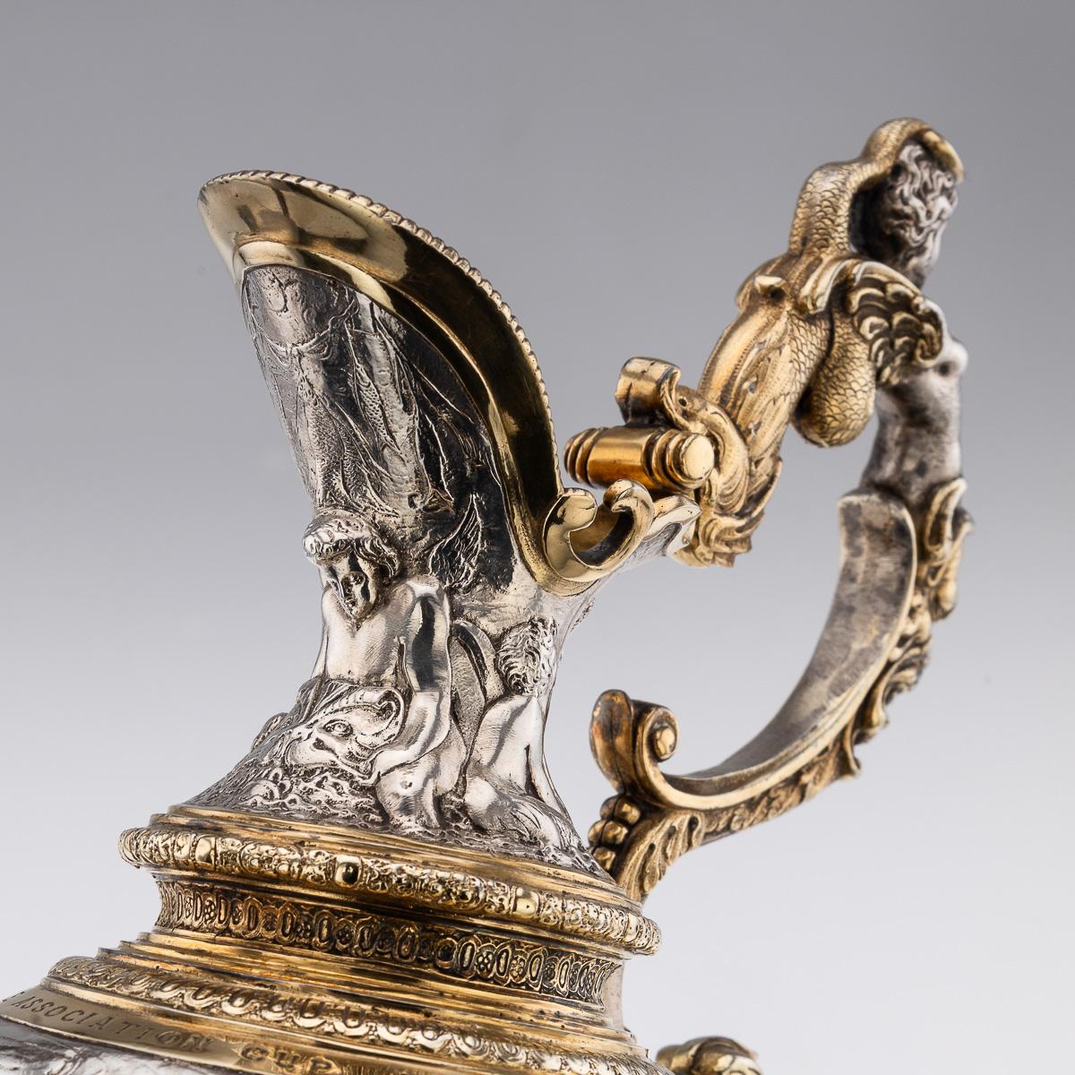 Antico calice da vino vittoriano in argento e dorato del XIX secolo, Elkington & Co. c.1870 in vendita 2