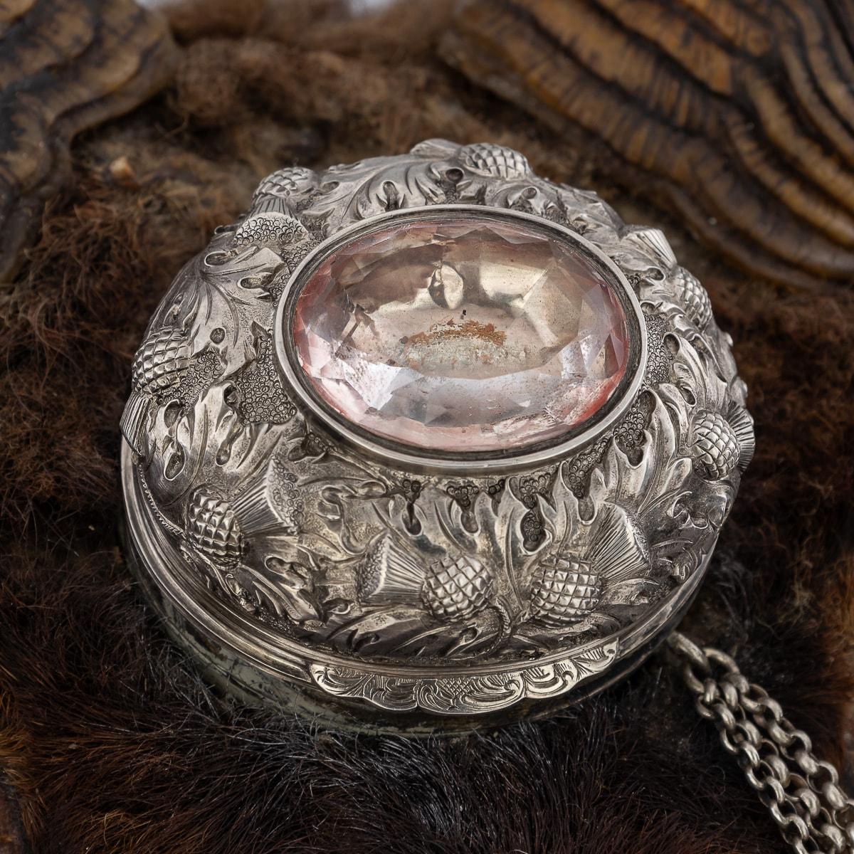 Antike 19. Jahrhundert viktorianischen Silber montiert Widderkopf Schnupftabak Mull c.1874 im Angebot 10