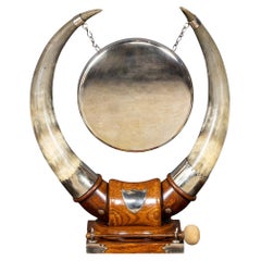 Antique 19th Century Victorian Silver Plated Dinner Gong, Walker & Hall c.1890