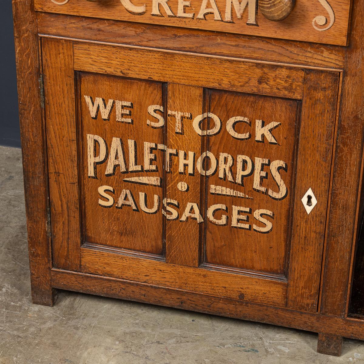 Antique 19th Century Victorian Solid Oak & Glass Dresser, Later Painted c.1880 For Sale 5