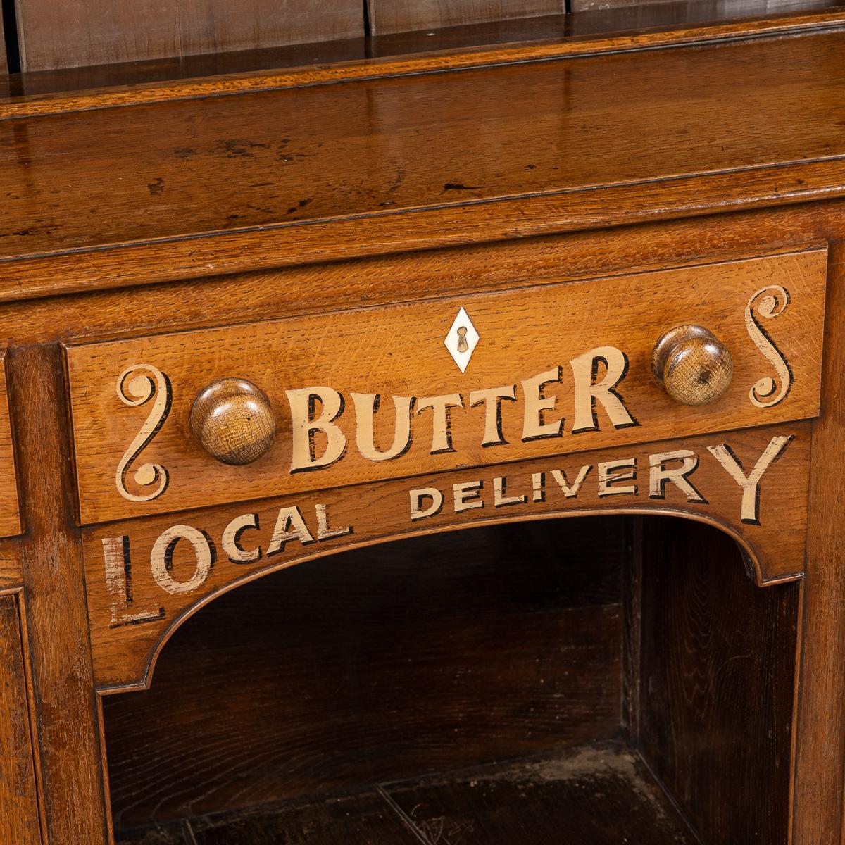 Antique 19th Century Victorian Solid Oak & Glass Dresser, Later Painted c.1880 For Sale 6