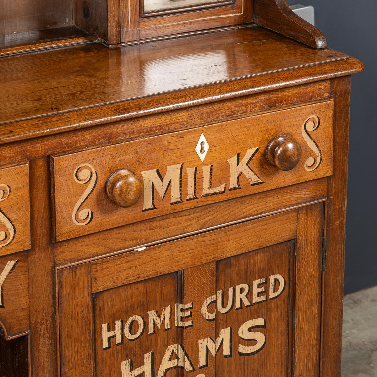 Antique 19th Century Victorian Solid Oak & Glass Dresser, Later Painted c.1880 For Sale 7
