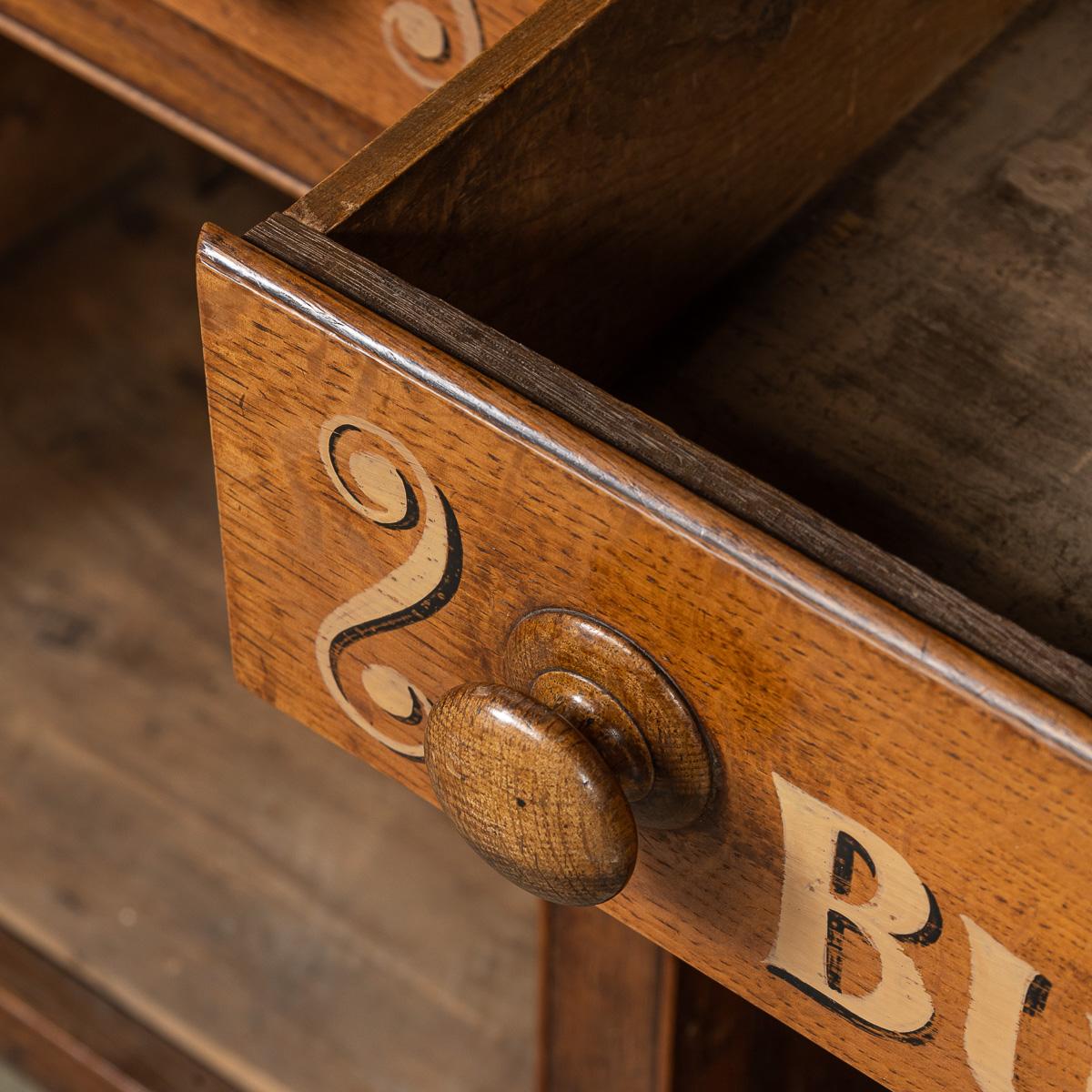 Antique 19th Century Victorian Solid Oak & Glass Dresser, Later Painted c.1880 For Sale 10