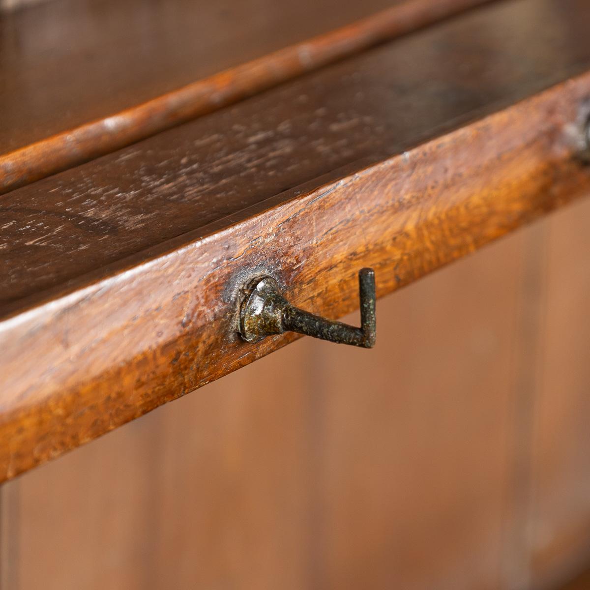 Antique 19th Century Victorian Solid Oak & Glass Dresser, Later Painted c.1880 For Sale 12