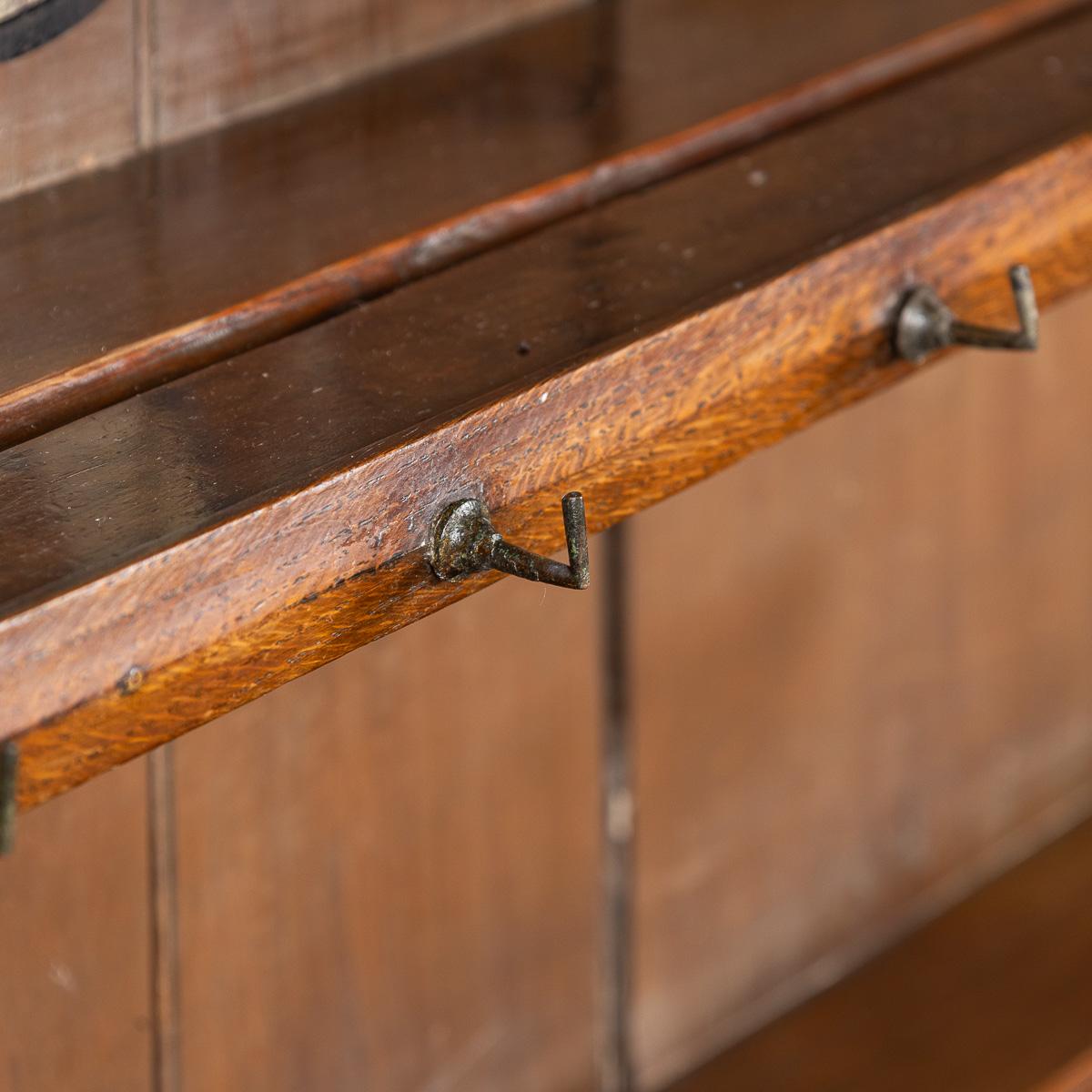 Antique 19th Century Victorian Solid Oak & Glass Dresser, Later Painted c.1880 For Sale 14