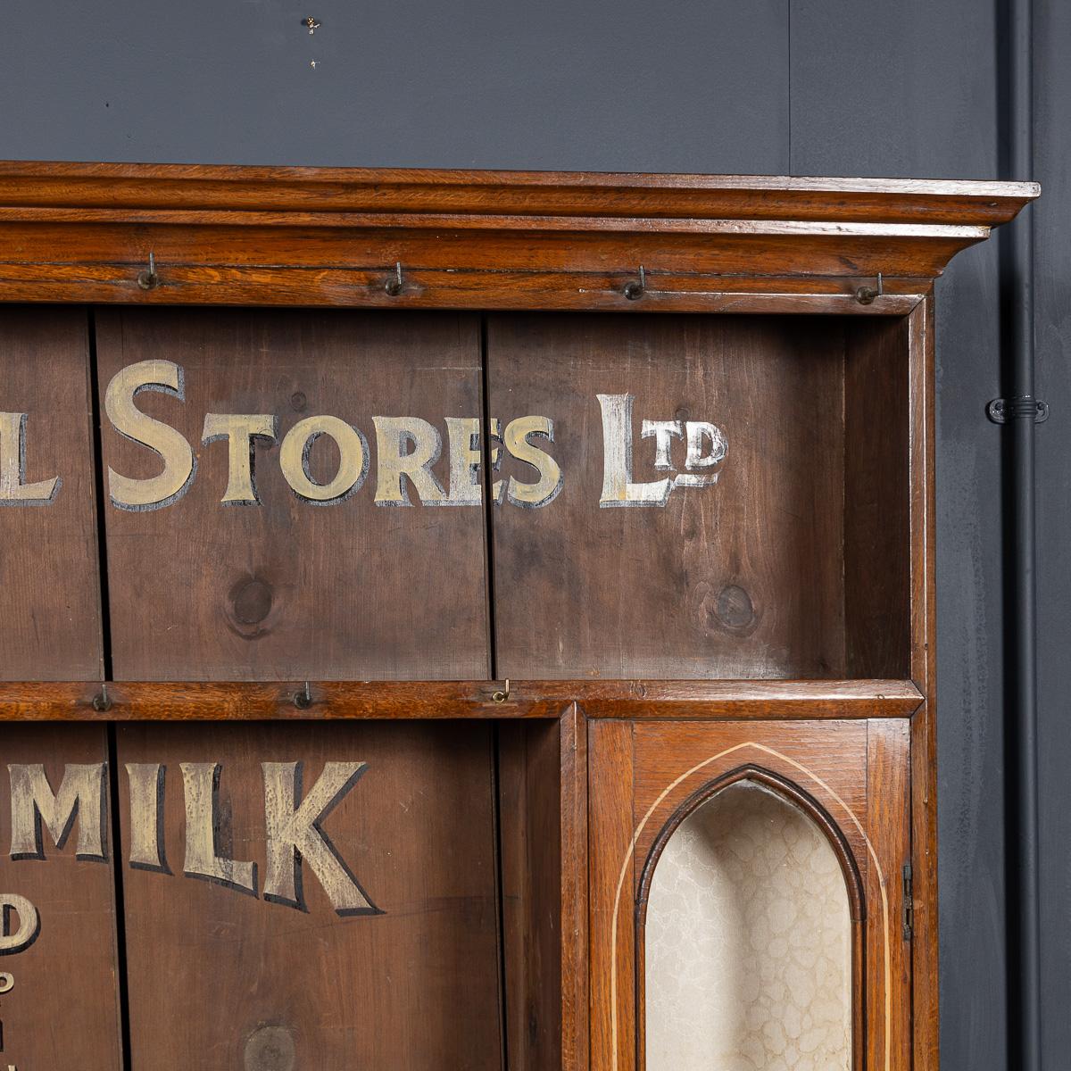 Antique 19th Century Victorian Solid Oak & Glass Dresser, Later Painted c.1880 For Sale 2