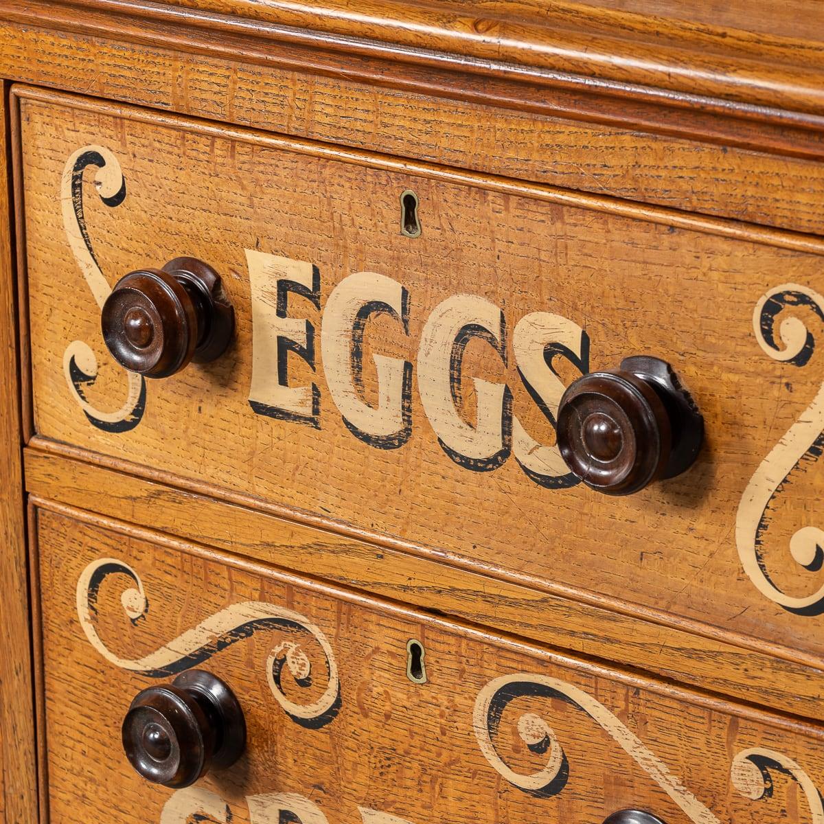 Antique 19th Century Victorian Solid Oak & Glass Dresser, Later Painted c.1890 For Sale 9