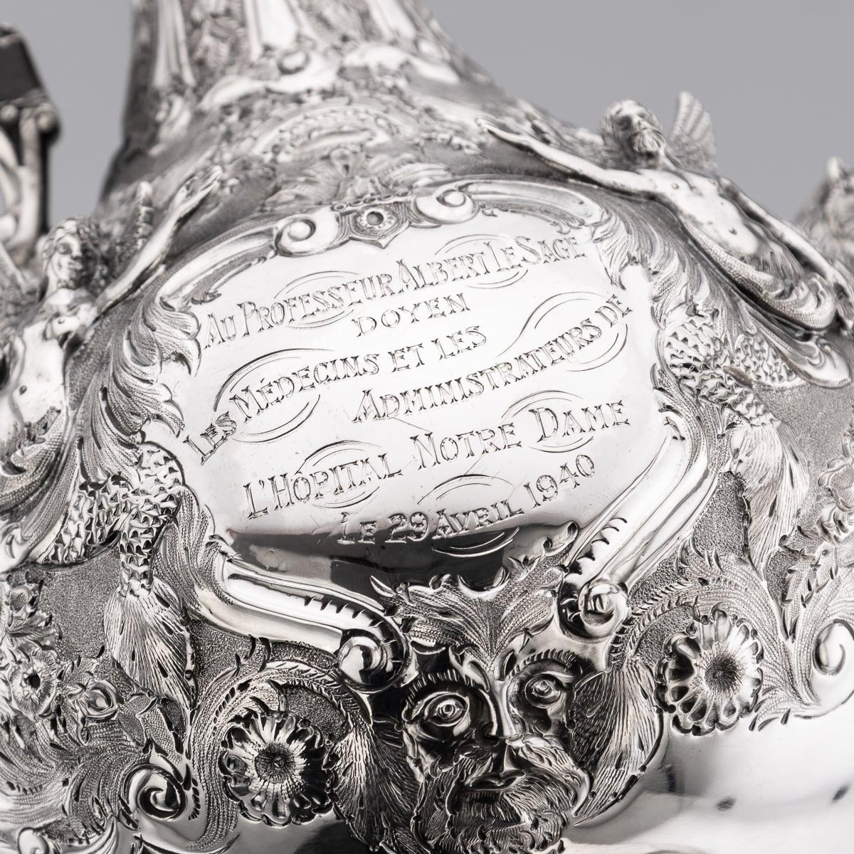 Antigua jarra victoriana del siglo XIX de plata maciza Armada, Londres c.1891 en venta 7